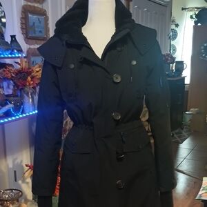 Women's Black Hooded Coat By BCB Generation From Macy's